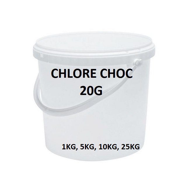 Chlore choc en Galet seaux de 1kg, 5kg, 10kg, 25kg - Medisel